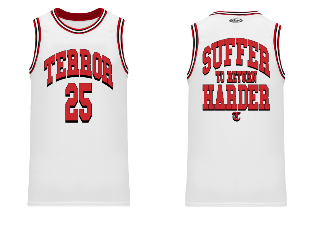 SUFFER TO RETURN HARDER - BASKETBALL JERSEY - WHITE